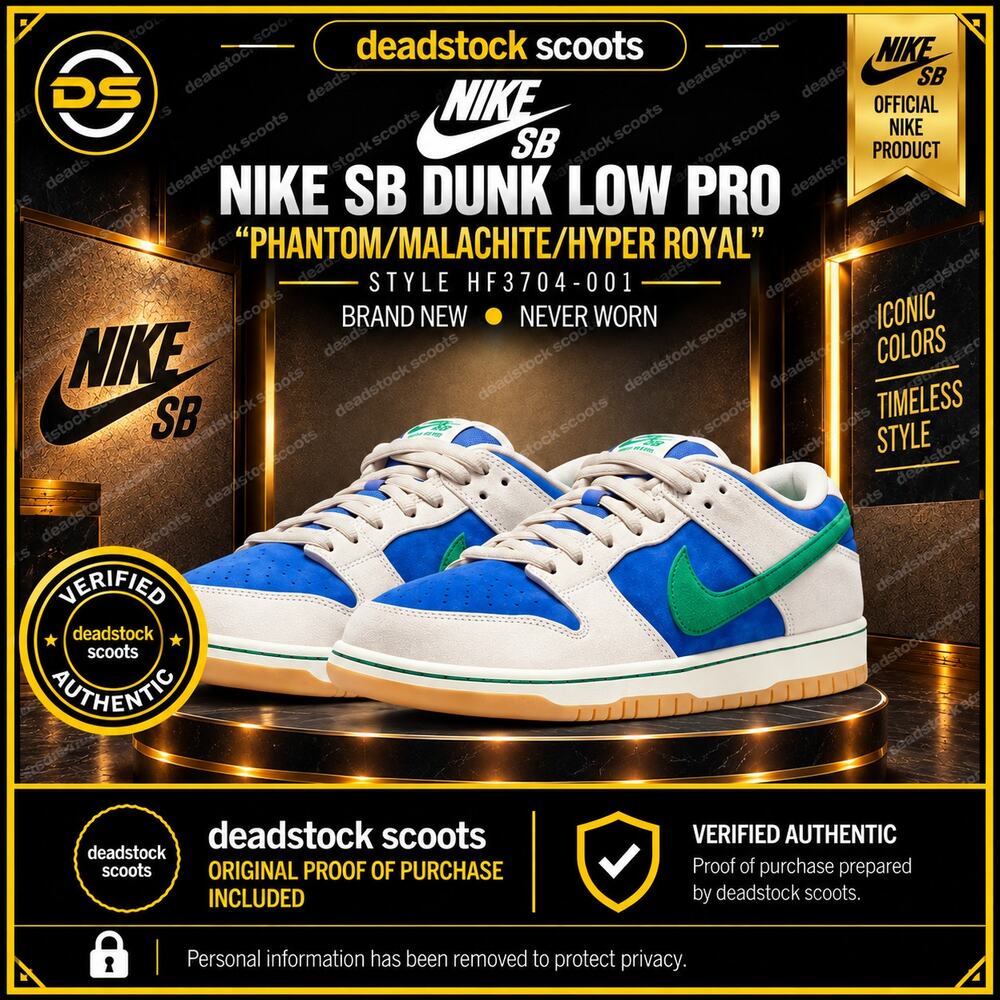 Nike SB Dunk Low Pro Hyper Royal Malachite Size 12 HF3704-001